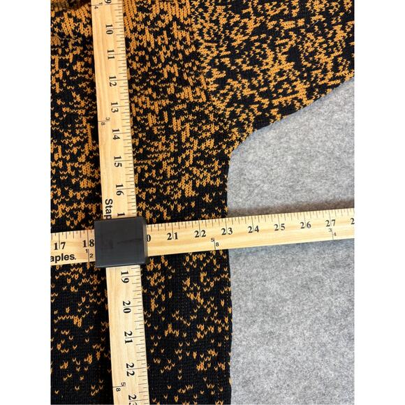 Vintage Newport News Sweater Womens Large Black Yellow Mock Neck Cottagecore - Picture 3 of 5